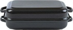 Belis Emaliowana brytfanna podwójna z żebrowaniem, 40 cm, 40 cm