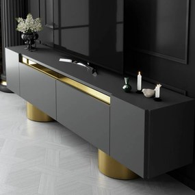Stolik pod telewizor Bohem Anthracite and Gold