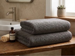 Ręcznik kąpielowy NORIELLE 70x140 cm ciemnoszary, 100% bawełna