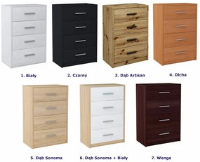 Klasyczna Komoda Z Szufladami Dąb Artisan B5-D98