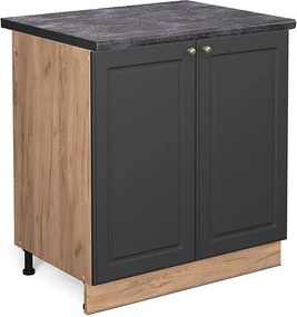 Szafka pod zlew antracytowo-złoty 80x60x82 fame-line