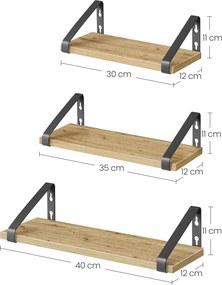 Półki 3 szt komplet- artisan - LWS033B88