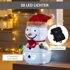 Dekoracja świąteczna Outsunny z diodami LED, ozdoba ogrodowa, składana, Ø30 x 51 cm | Aosom PL