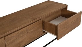 Stolik pod telewizor Milo Walnut and Black II, L