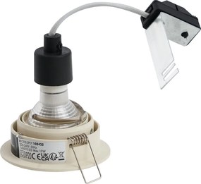 Zestaw 6 beżowych reflektorów wpuszczanych GU10 50 mm, okrągłych, obrotowych i uchylnych - Installa