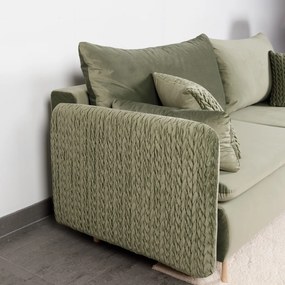 Sofa trzyosobowa z funkcją spania i poduszkami Luna
