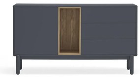 Ciemnoszara niska komoda 137x76 cm Corvo – Teulat