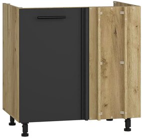 Szafka kuchenna pod zlewozmywak dąb craft + antracyt - Vokres 16X