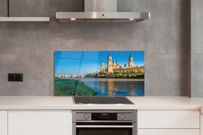 Panel Szklany Majestatyczna Katedra nad Rzeką