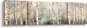 Obraz - Rysowanie wzoru lasu (170x50 cm)