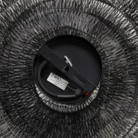 Orientalna lampa sufitowa czarna 45 cm - Vadi