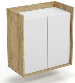 Szafka modułowa dwudrzwiowa hikora + biel alpejska - Afilia 10X