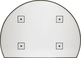 Lustro półokrągłe do przedpokoju ALICE, metalowa rama, 90 x 65 cm