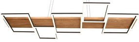 Czarno-naturalna lampa wisząca LED ze ściemniaczem Harper – Trio