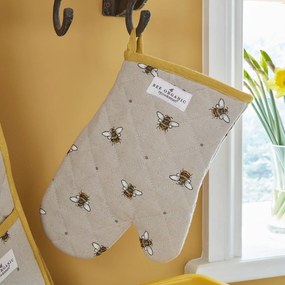 Beżowo-żółta bawełniana rękawica kuchenna Cooksmart ® Bumble Bees