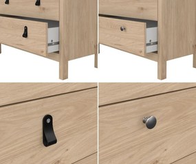 Nowoczesna komoda pokojowa z szufladami Madrid 3+2, jackson hickory