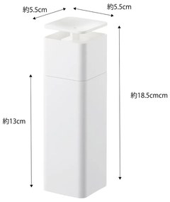 Biały dozownik do płynu do naczyń Yamazaki Tower, 250 ml