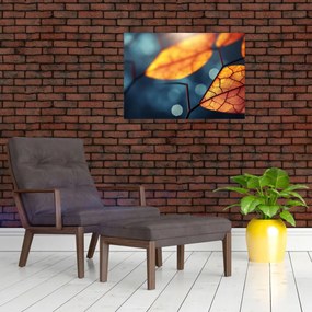 Obraz na szkle - Tekstura liści (70x50 cm)