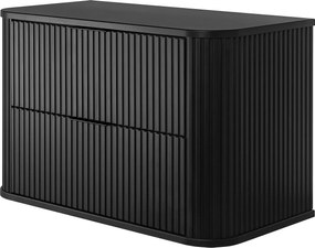 Szafka łazienkowa, czarna z czarnym uchwytem, ​​80,4 x 51,7 x 41,5 cm