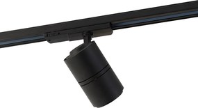 Nowoczesny system szynowy 3-fazowy czarny z 4 reflektorami 3000-4000K - Ruler