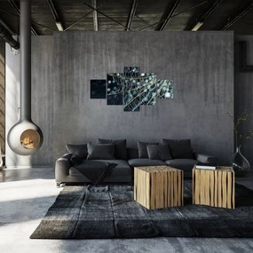 Obraz - Kwiat z pajęczyną (125x70 cm)