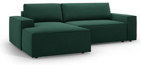 Zielony rozkładany narożnik (lewostronny) Jodie – Micadoni Home