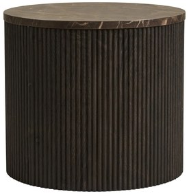 Okrągły stolik z blatem w dekorze marmuru ø 45 cm Rota – House Nordic