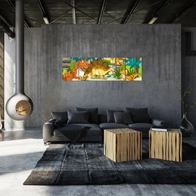 Obraz - Dinozaury (170x50 cm)
