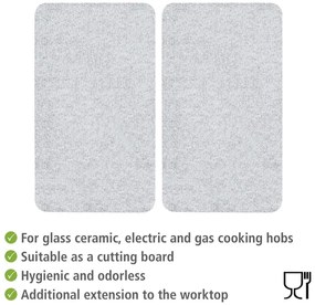 Płyty ochronne na kuchenkę ze szkła hartowanego zestaw 2 szt. 52x30 cm Transparent – Allstar