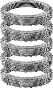 Pręt Żelazny Kolczasty SucceBuy, Ogrodzenie z Pręta Żelaznego Kolczastego o Długości 75 m, 5 Rolek