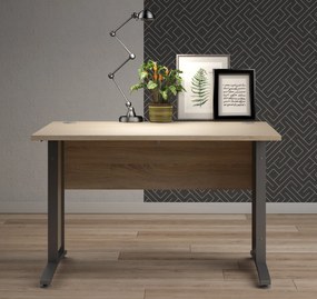 Biurko proste Prima dąb sonoma 120 szare nogi