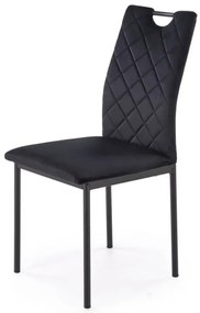 Krzesło tapicerowane K577 VELVET czarne  HALMAR