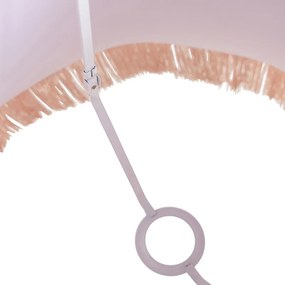 Abażur z jedwabiu różowy 45 cm - Granny