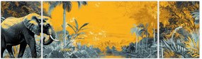 Obraz - Słoń w naturze (170x50 cm)