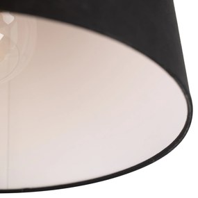 Nowoczesna lampa sufitowa biała z czarnym kloszem 35 cm - Combi klasyczny/Antyczny Oswietlenie wewnetrzne