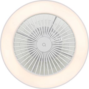 Inteligentny wentylator sufitowy biały z oświetleniem LED i pilotem - Deniz