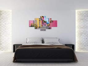Obraz - Różowa uliczka (125x70 cm)