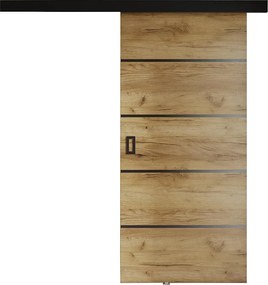 Drzwi przesuwne z maskownicą WERDI PLUS 80 dąb craft złoty