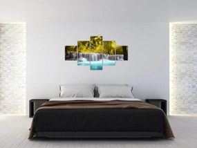 Obraz - Wodospad w jasnych kolorach (125x70 cm)