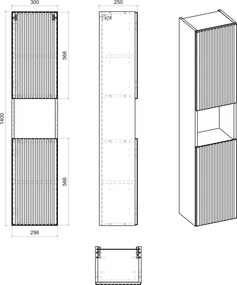 Zestaw Nova 668 kaszmir/dąb coast evoke - szafka 140 cm z umywalkami Beyond i słupek