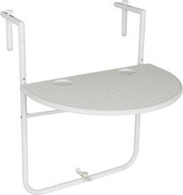 Wiszący rattanowy składany stół - biały