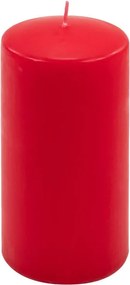 Zestaw świec słupkowych, 15 cm, Ø 7,5 cm, czerwony, 6 sztuk.
