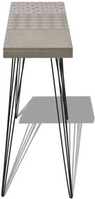 Szara konsola ze stalowymi nogami - Lexti