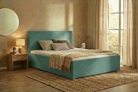 Łóżko TONY 120x200 cm Miętowy Bez materaca