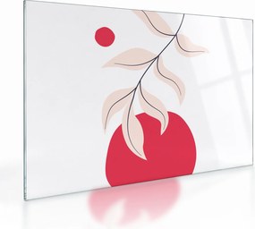 Obraz na szkle - Różowa abstrakcja kwiatowa N⁰2 (70x50 cm)