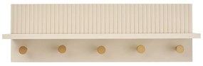 Beżowy wieszak ścienny z półką 50 cm Rocca – House Nordic