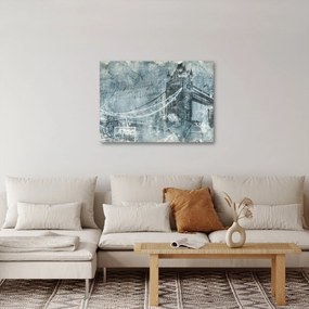 Obraz - Tower Bridge w chłodnych odcieniach (70x50 cm)