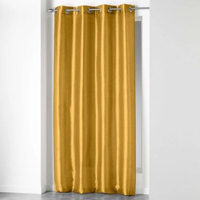 Żółta zasłona z mikrosatyny 140x240 cm Shana – douceur d'intérieur