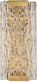 Szklany kinkiet w kolorze złota Oblin – Mauro Ferretti