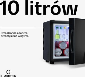 Klarstein Happy Hour 30.3cm 9L Mini Lodówka na Napoje Czarny